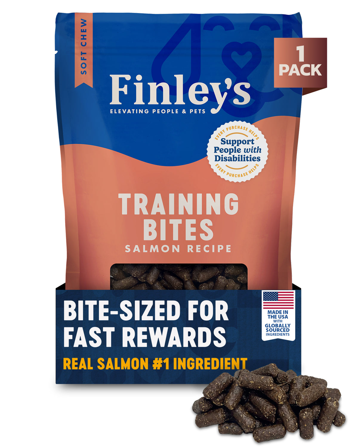 Finley's Salmon Training Bites - bag front