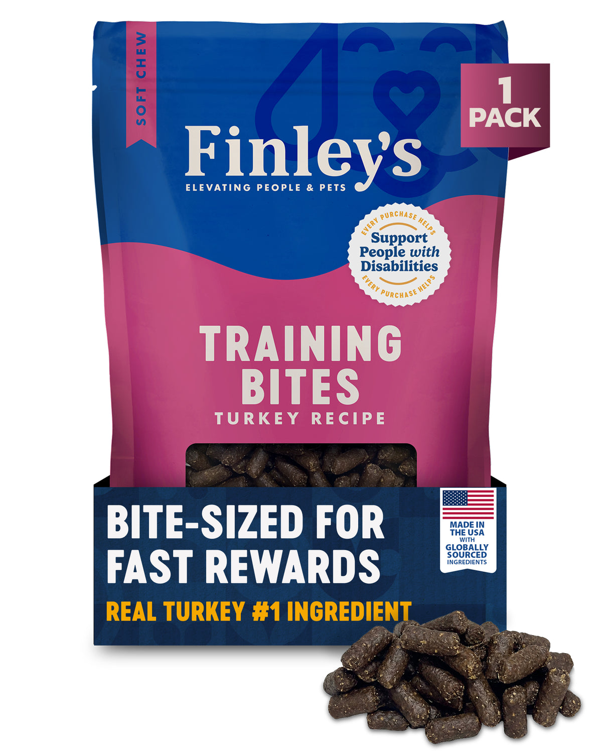 Finley's Turkey Training Bites - bag front