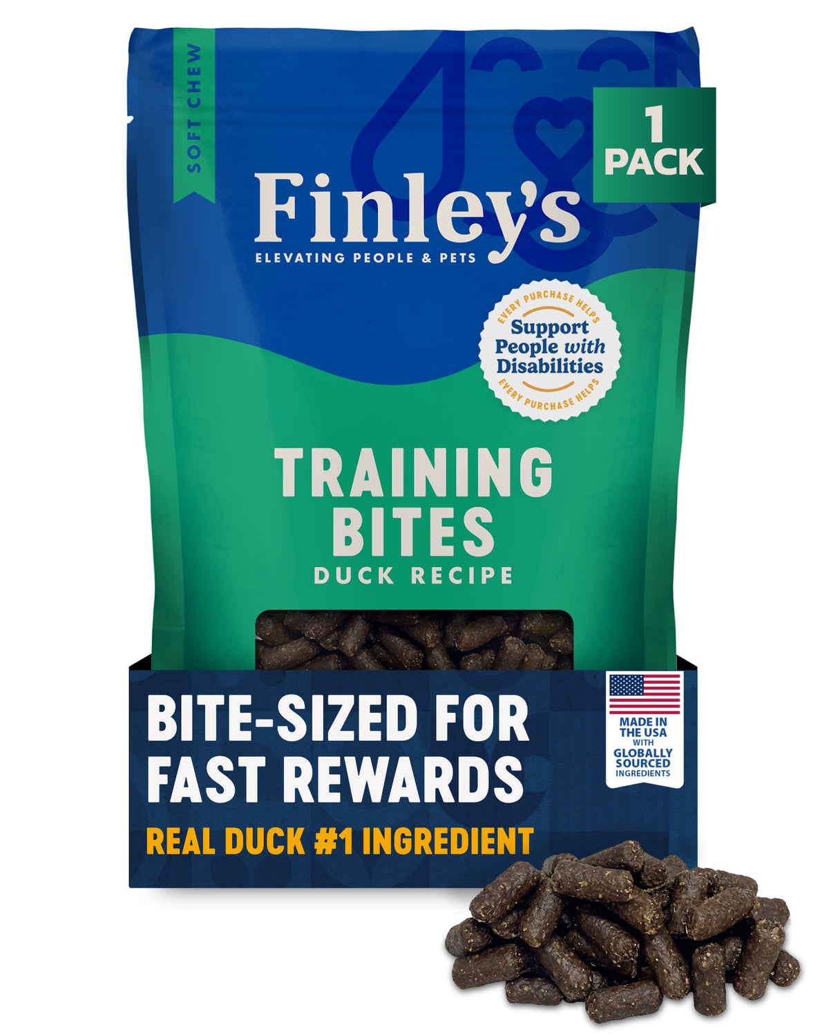 Finley's Duck Training Bites - bag front