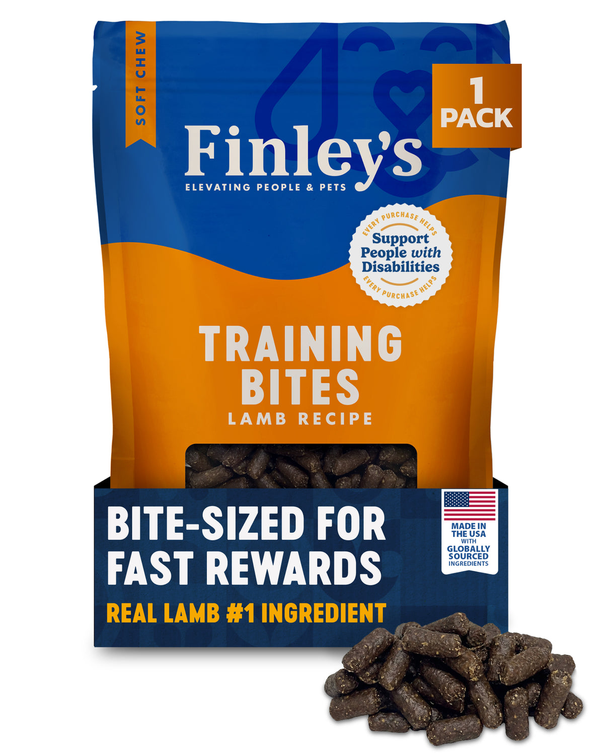 Finley's Lamb Training Bites - bag front