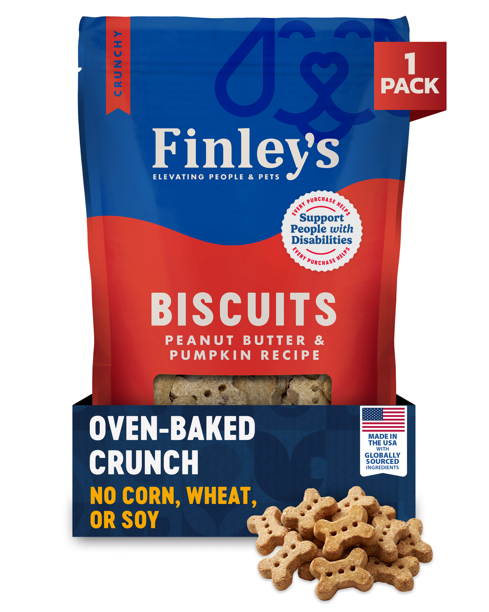 Finley's Peanut Butter & Pumpkin Crunchy Biscuits