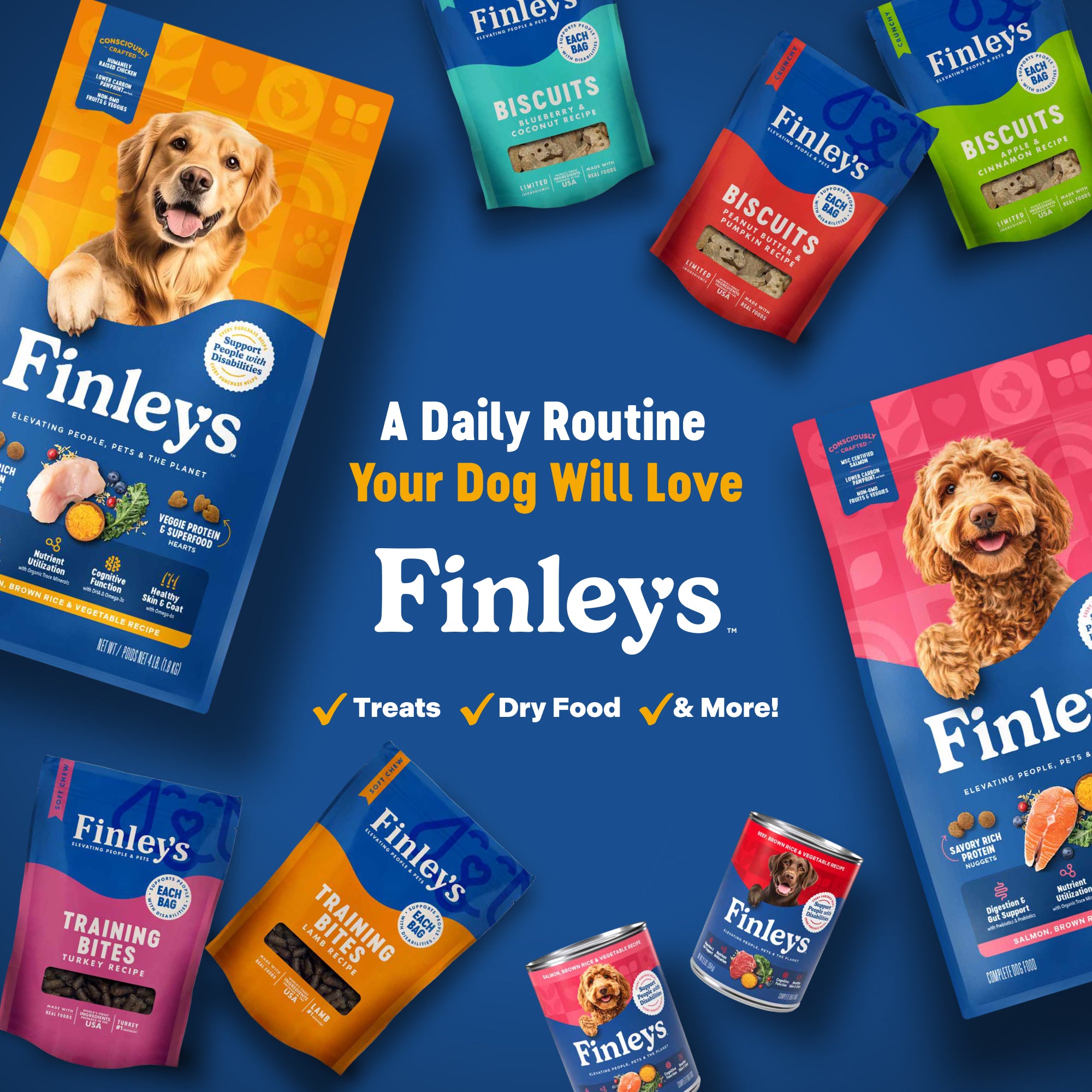 Finley's Peanut Butter & Banana Crunchy Biscuits