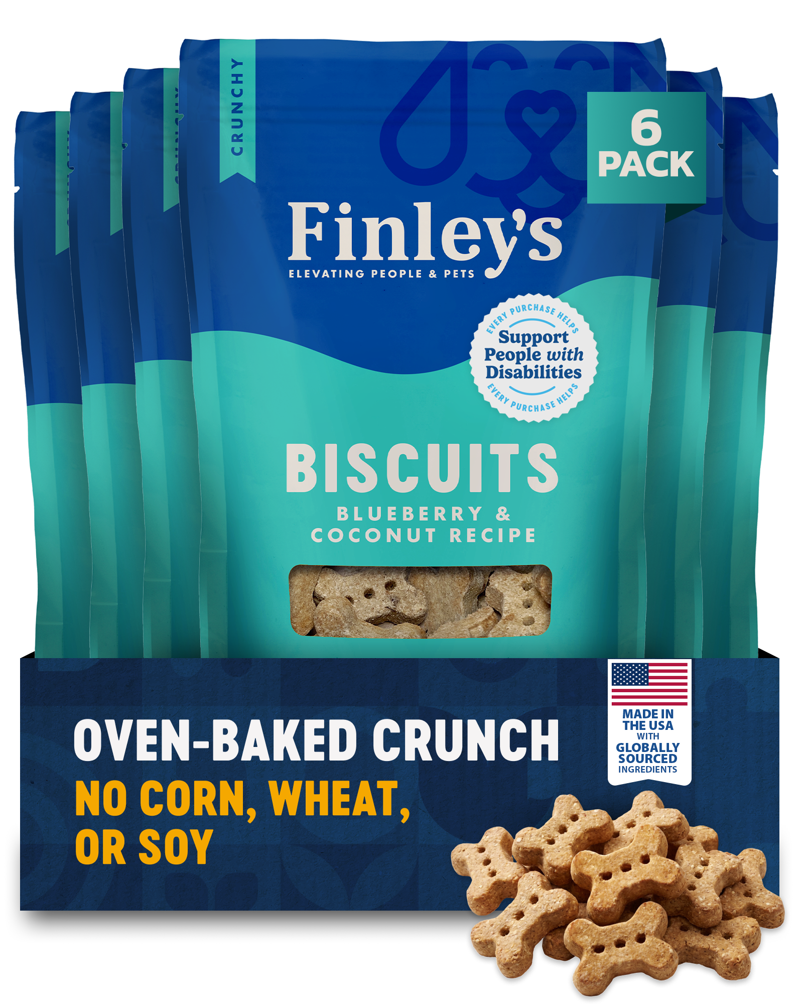 Finley's Blueberry & Coconut Crunchy Biscuits