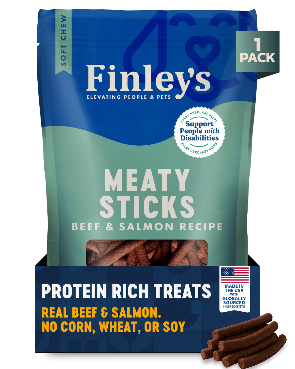 Finley's Beef & Salmon Recipe Meaty Sticks