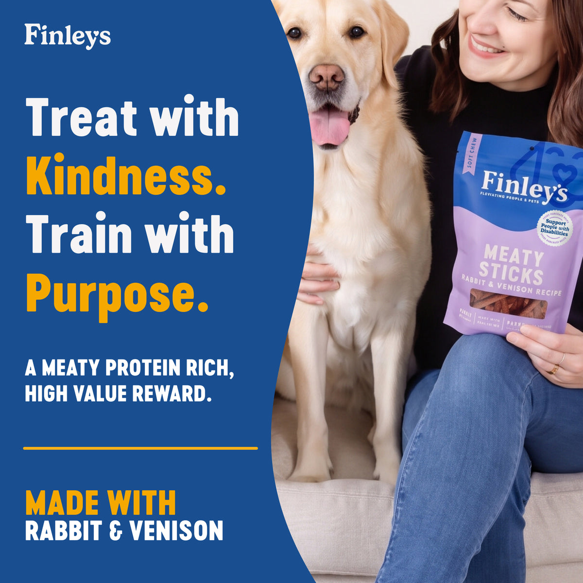 Finley's Rabbit & Venison Recipe Meaty Sticks