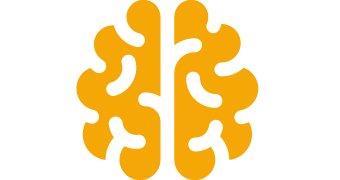Yellow brain icon