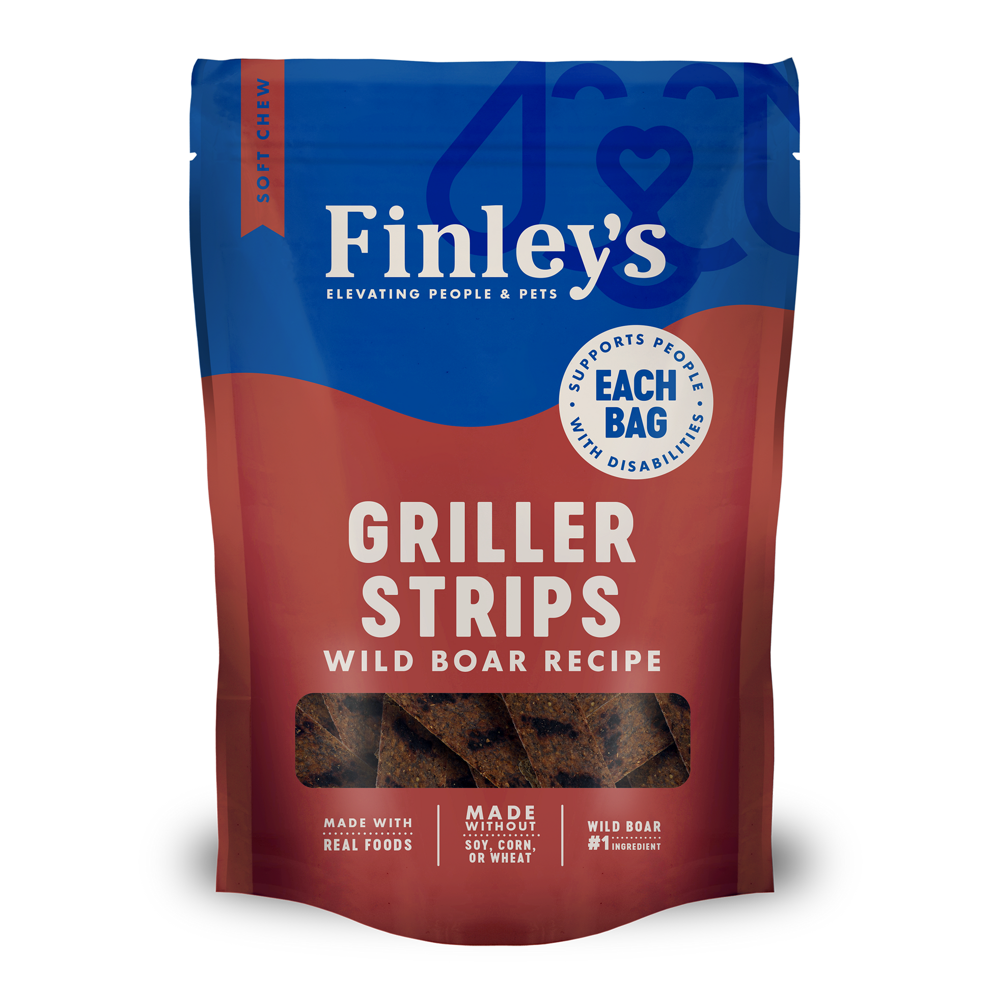 Finley's Wild Boar Recipe Griller Strips - bag front