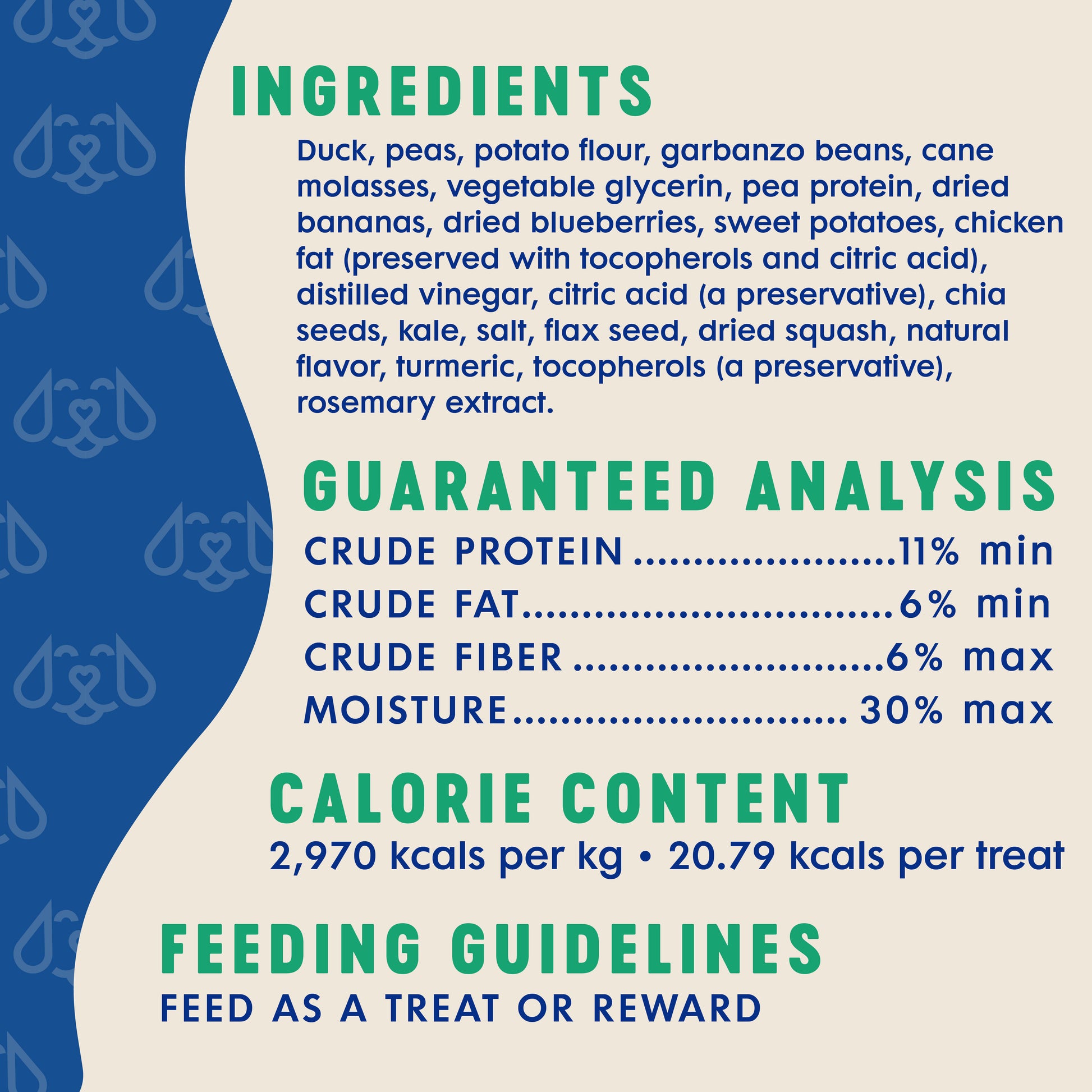 Ingredients, Guaranteed Analysis, Calorie Content, Feeding Guidelines
