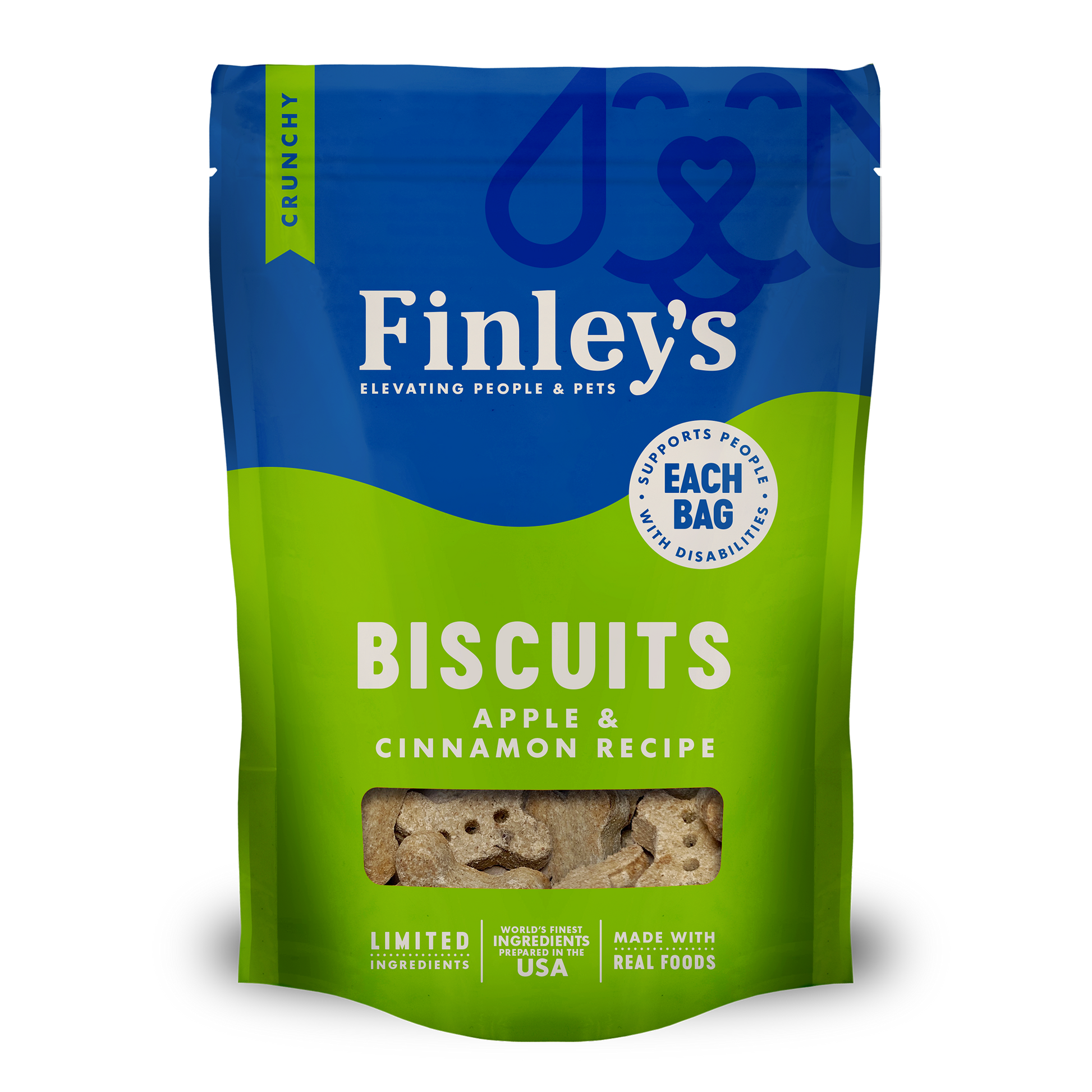 Finley's Apple & Cinnamon Crunchy Biscuits - bag front