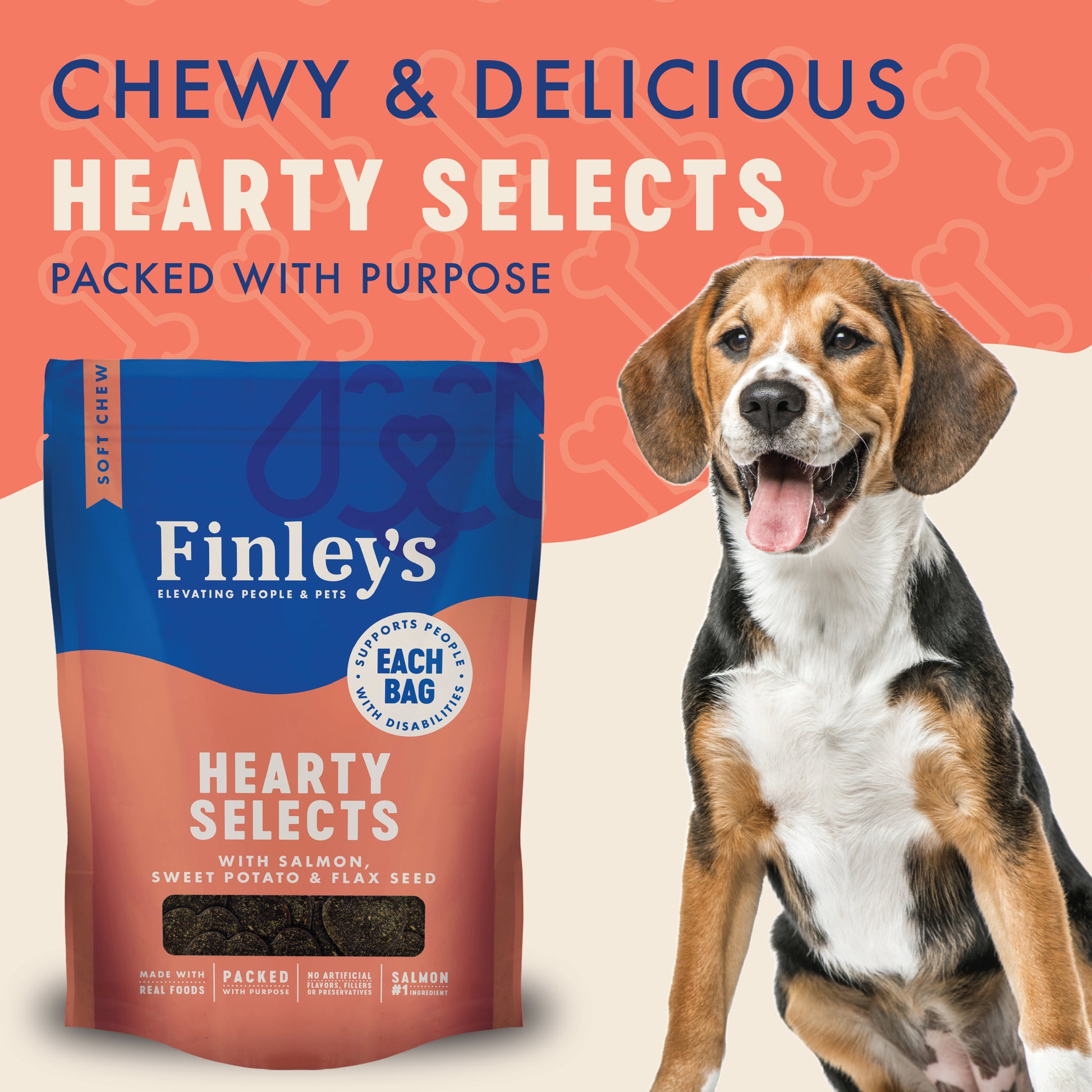 CHEWY & DELICIOUS HEARTY SELECTS PACKED WITH PURPOSE