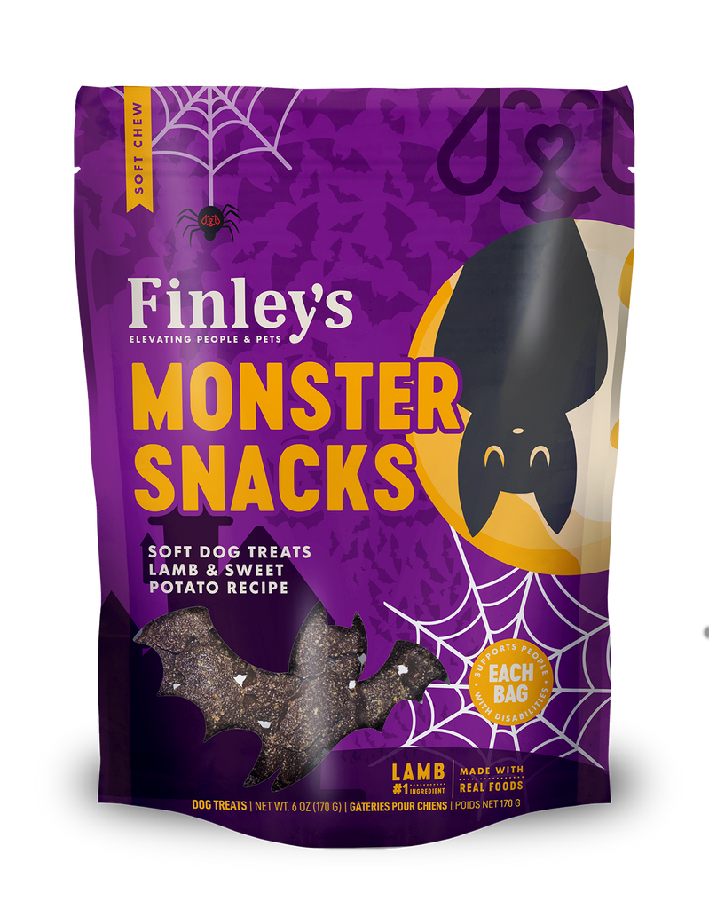 Finley's Monster Snacks Lamb Bats - bag front