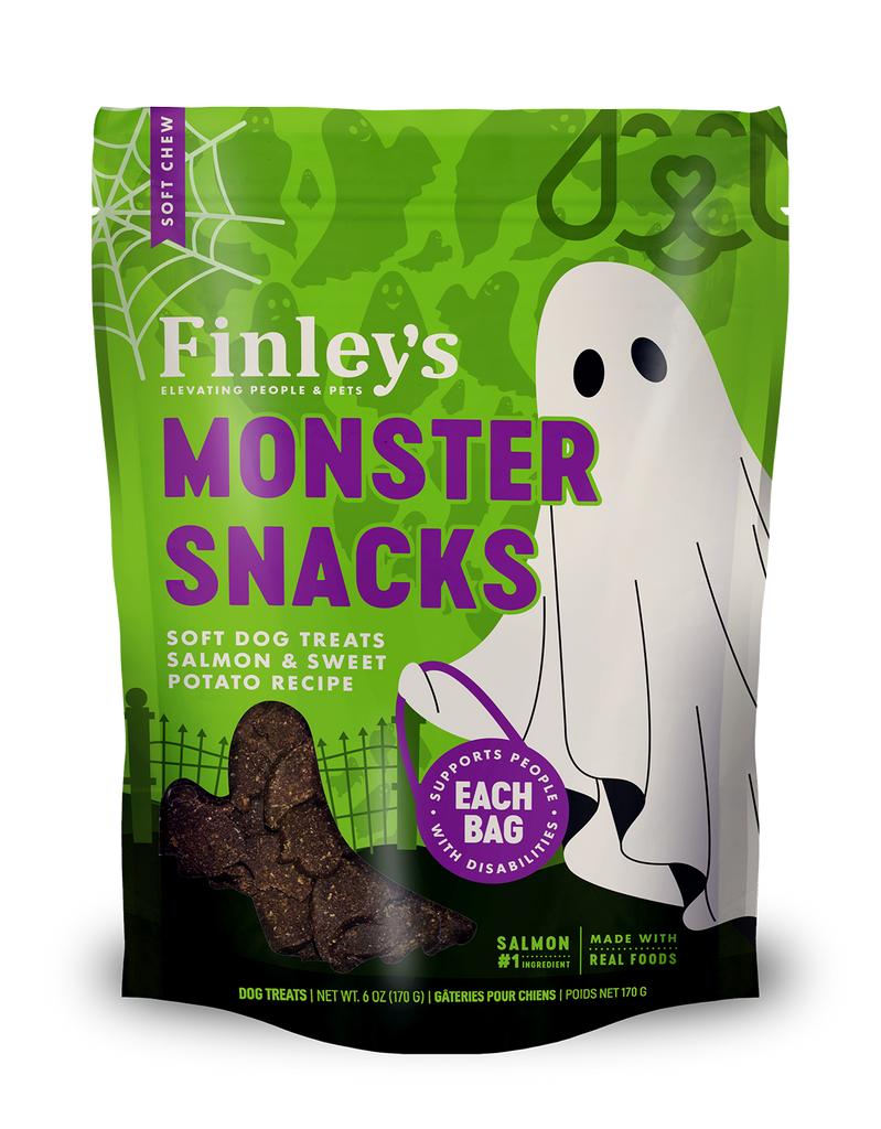 Finley's Monster Snacks Salmon Ghosts - bag front