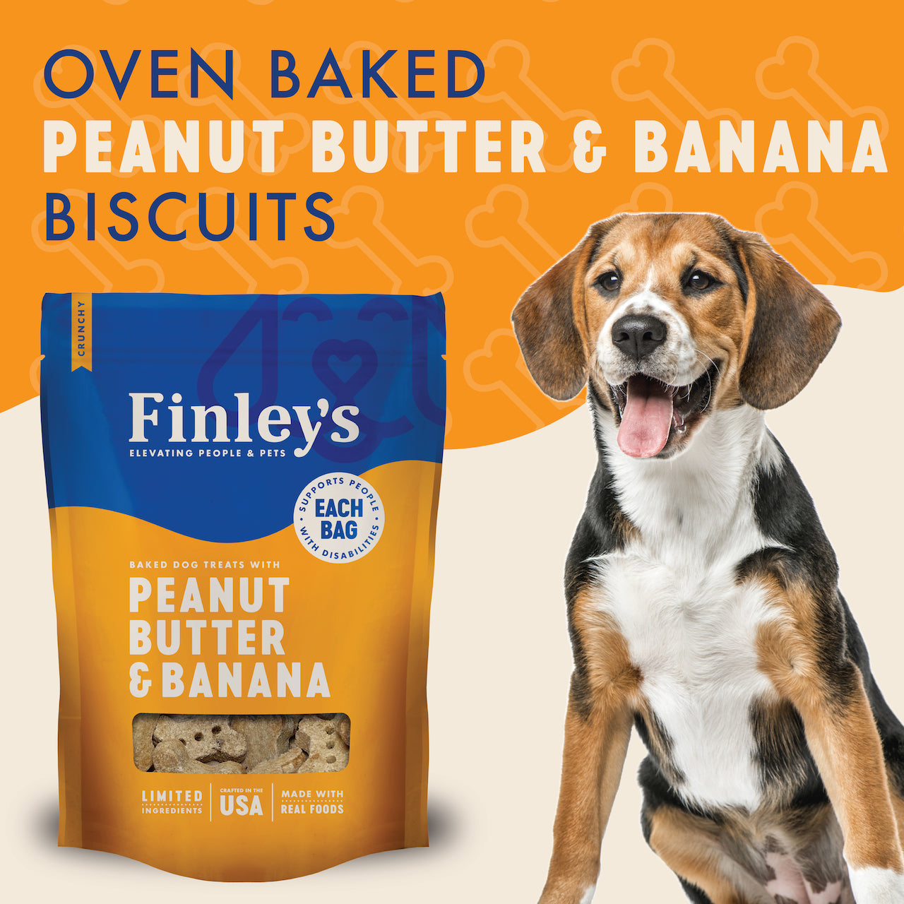 Finley's Peanut Butter & Banana Crunchy Biscuits