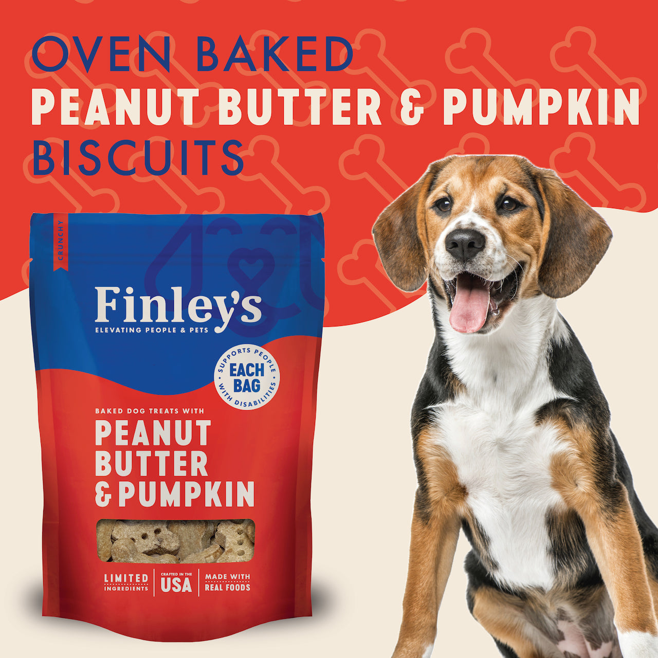Finley's Peanut Butter & Pumpkin Crunchy Biscuits