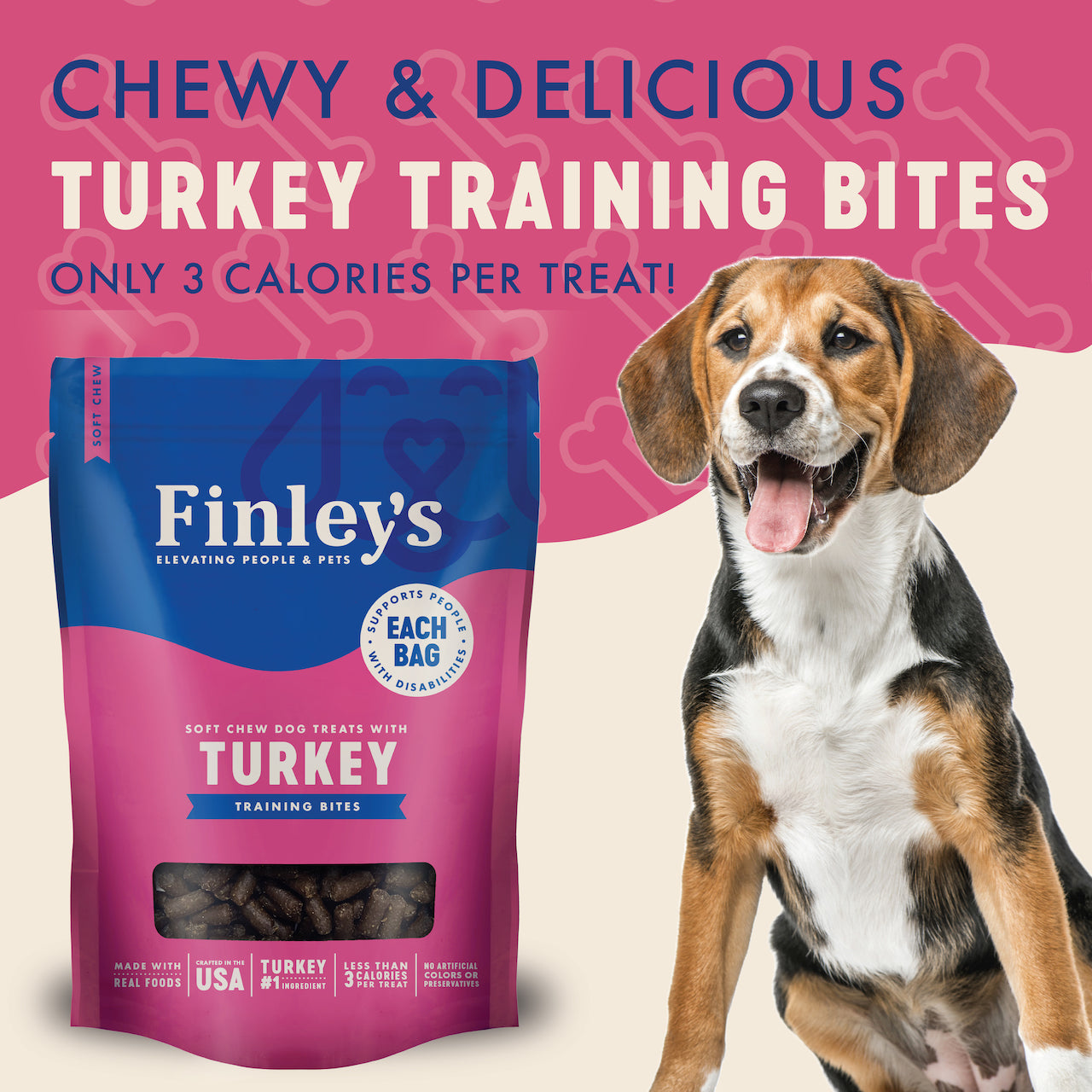 Finley's Turkey Recipe Soft Chew Training Bites