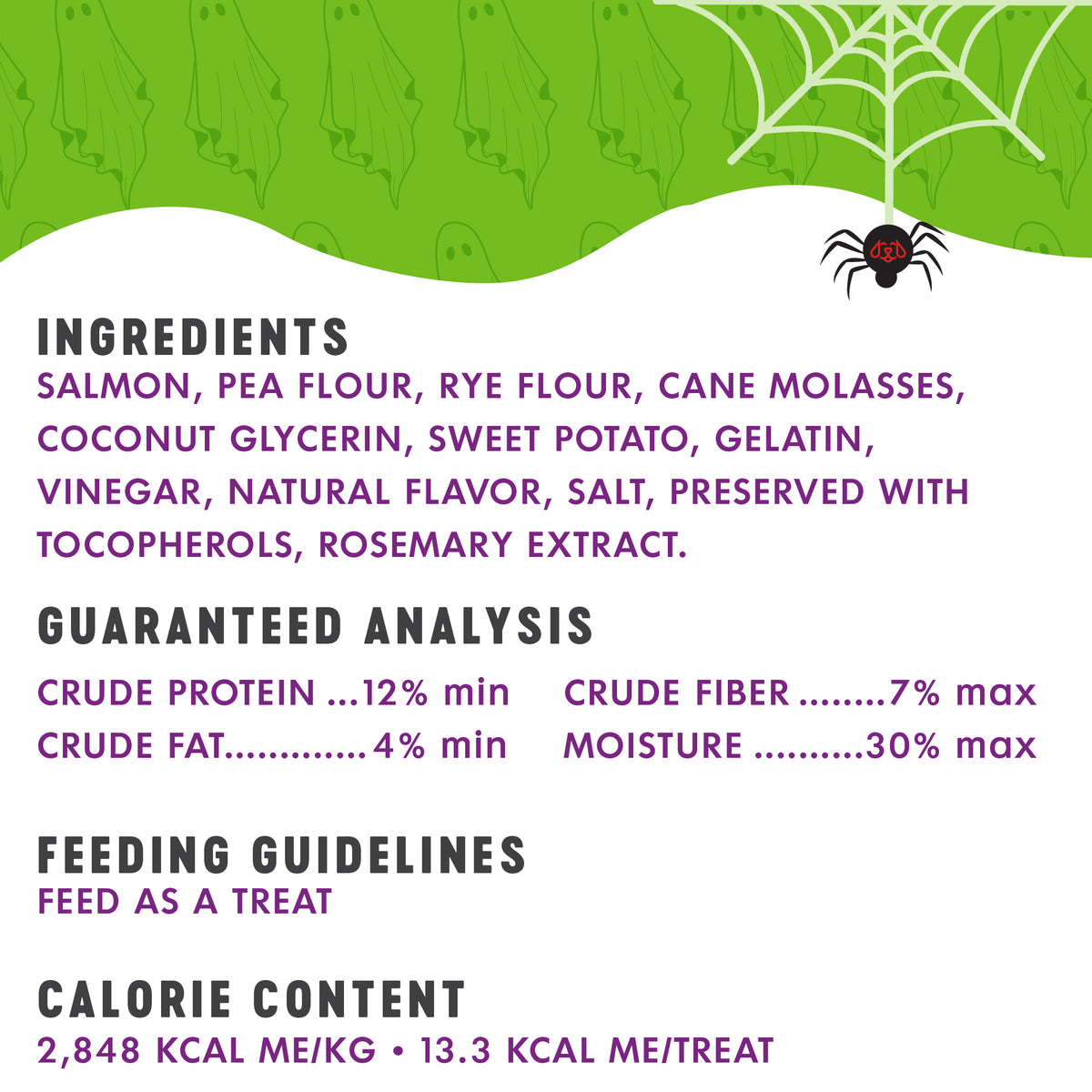 Ingredients, Guaranteed Analysis, Feeding Guideline, Calorie Content