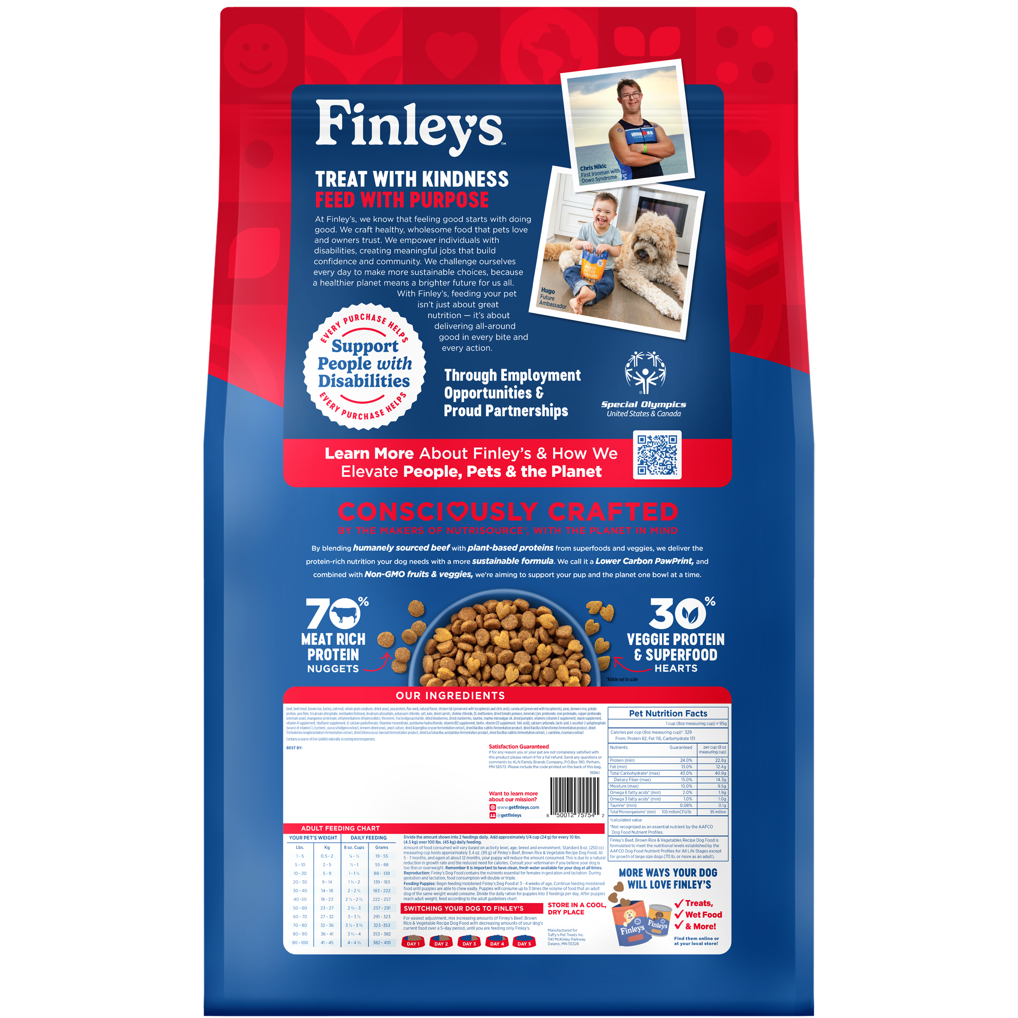 Finley's Beef, Brown Rice & Vegetable Recipe - bag back