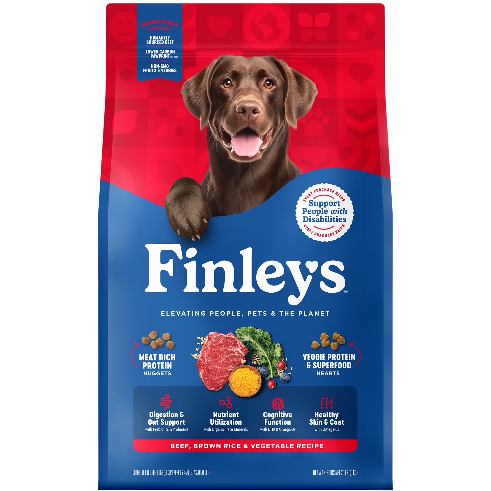 Finley's Beef, Brown Rice & Vegetable Recipe - bag front