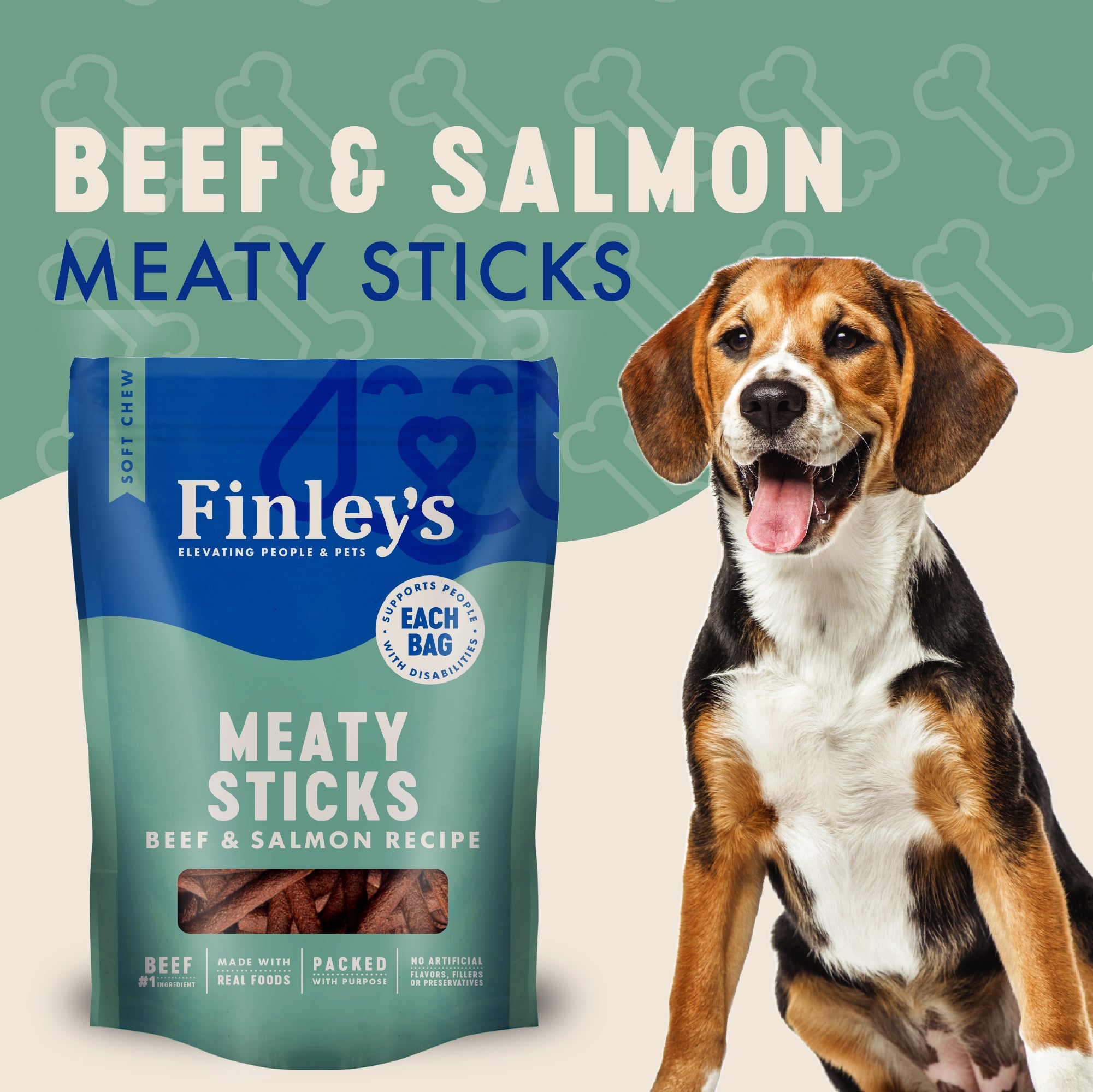 Finley's Beef & Salmon Recipe Meaty Sticks